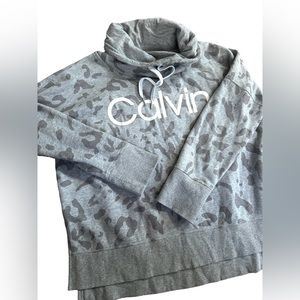 Womens Calvin Klein‎ Animal Print Pullover Sweatshirt size Large